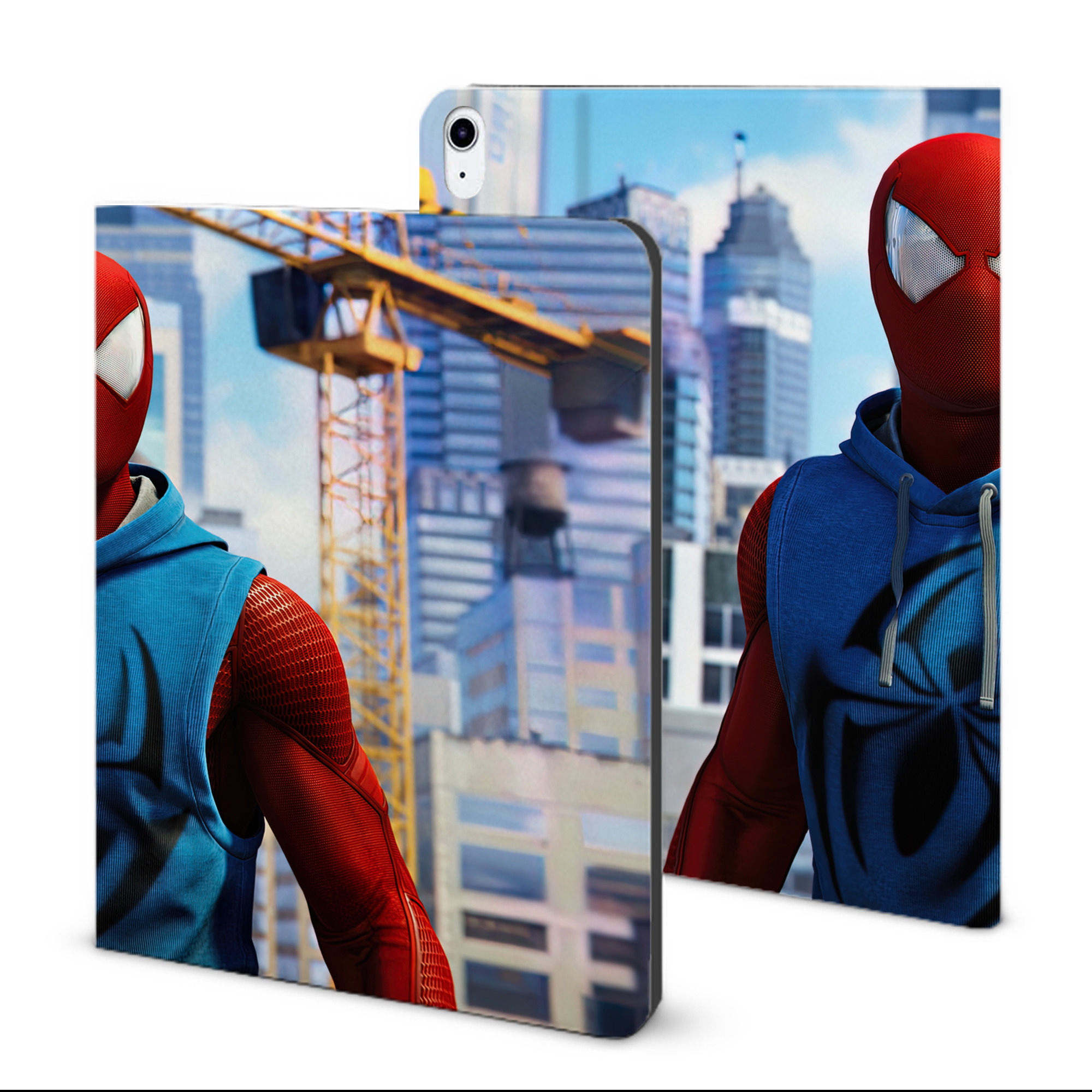 （画像用） Spider Man スパイダーマン IPad ケース ブック型 PUレザー TPU 耐衝撃 軽量 薄型 ペン収納なし 全面保護 IPad 各モデル対応